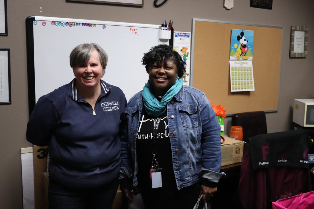 (From left to right) Criswell College professor Dr. Vickie Brown and Criswell adjunct Karen Gosby